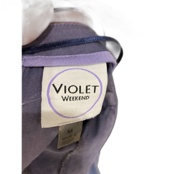 Violet Weekend 3/4 sleeve ombré loose fit Purplish/Blue Dress, sz M - Picture 5 of 7